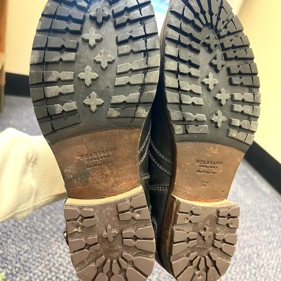 Black Belstaff Beddingham short leather boot. GREAT CONDITION!!Sz 37 EU=US 6 1/2 - Picture 9 of 13